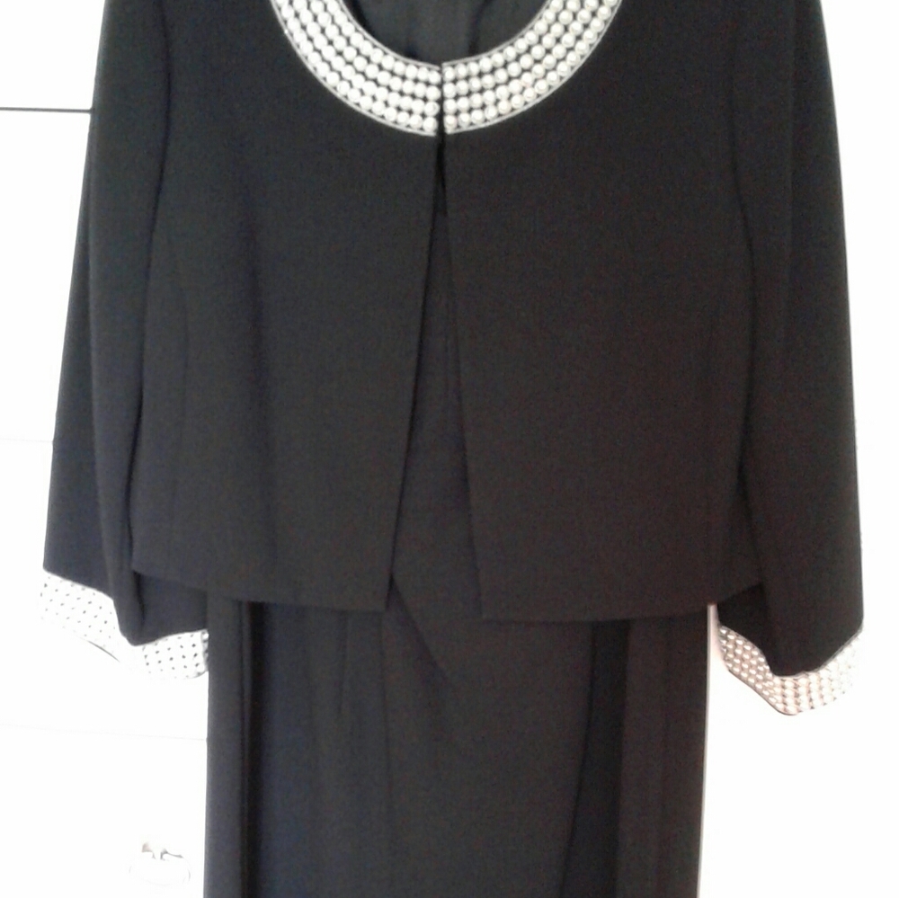 Black dress with pearled jacket-worn once